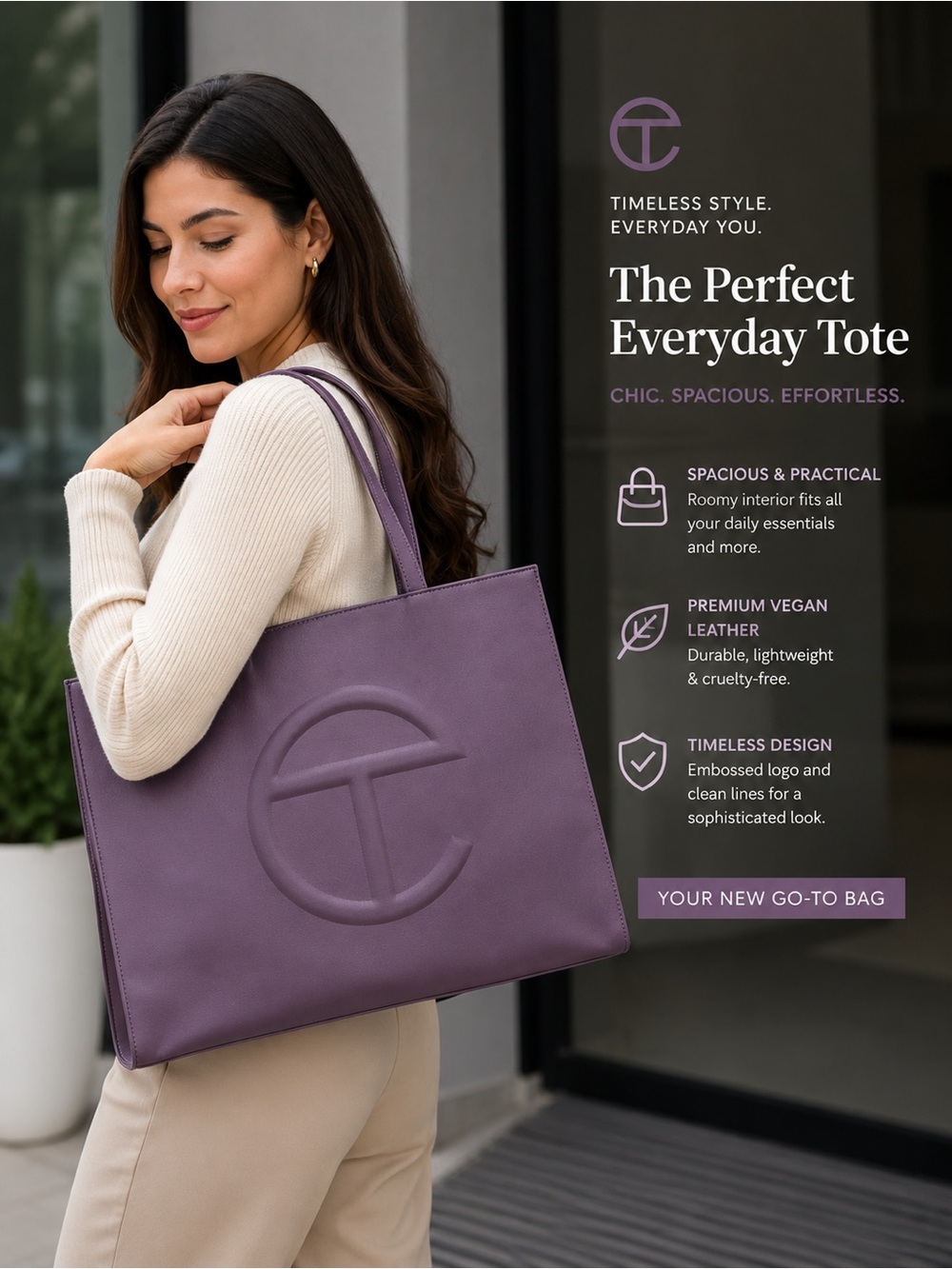 Telfar Purple Everyday Tote